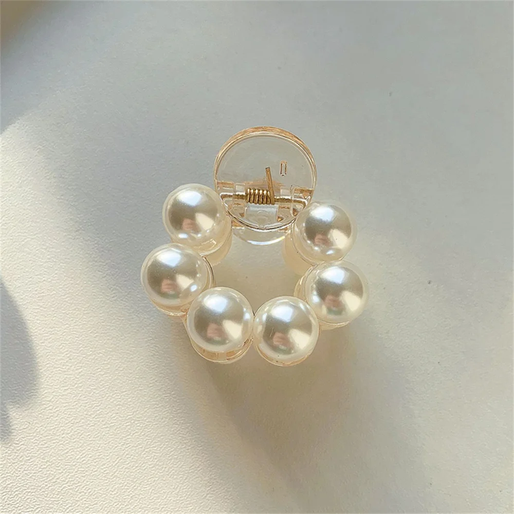 Mini Pearl Hair Claw For Women Girls Elegant Clip Small Pearl Hairpins Hair Accessories Fashion Headwear