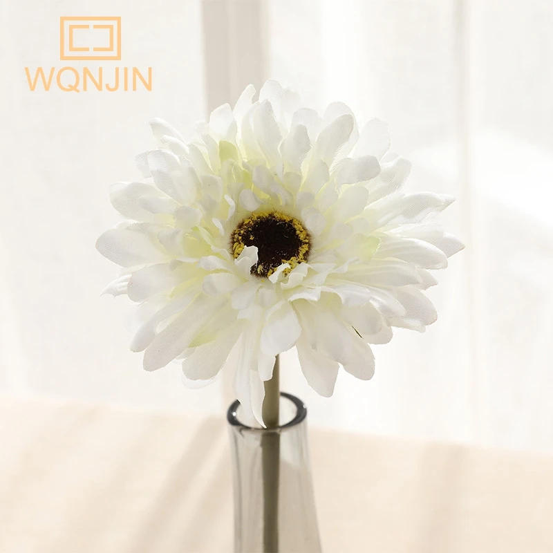 5 Stück, Chrysantheme kleine Sonnenblumen dekoration künstliche Sonnenblumen blume bunte Seide Gänseblümchen nach Hause Blumen arrangement Hochzeit – Detail 7