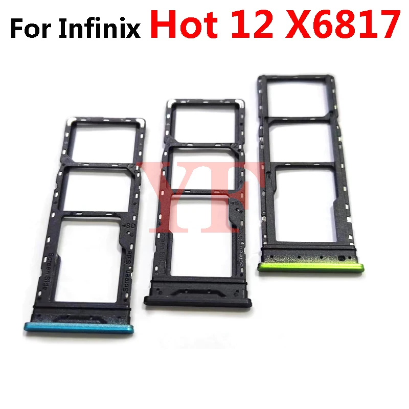 For Infinix Hot 12 Play 12i 20 4G 5G X6816 X6817 X665 X6826 X666 X666B Sim Card Slot Tray Holder Sim Card Reader Socket