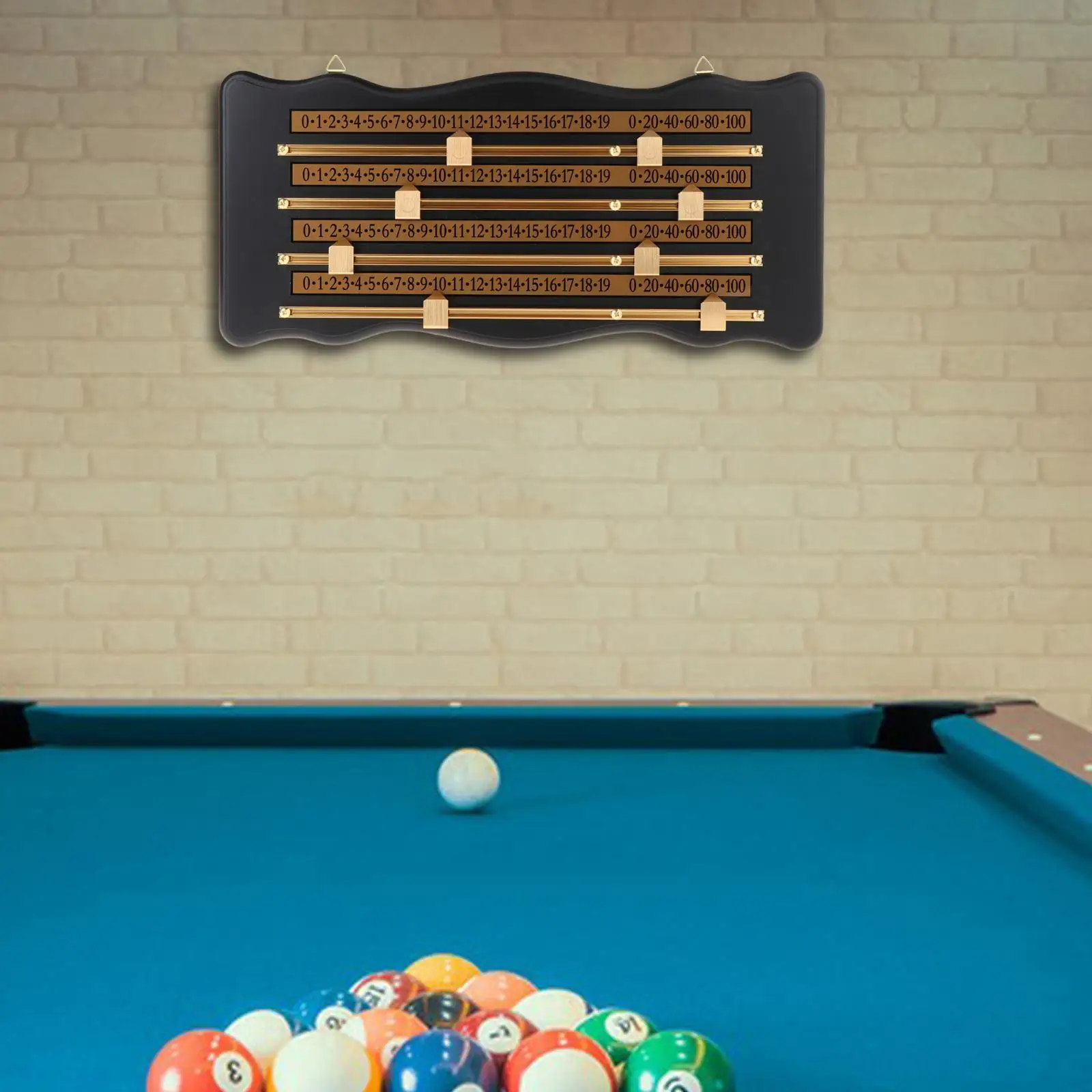 

Shuffleboard Wall Mounted Scoreboard Durable Player Device Referee Gear with Installation Screws Game Score Keeper Scoring Board