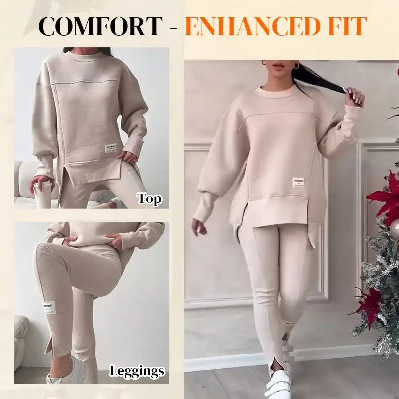 Women\'s 2 Piece Sweater Leggings Set Pullover Sweatshirt Jogger Sweatpants Tracksuit Casual Outfits