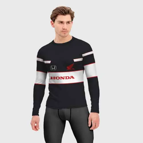 

Темно-синяя футболка с 3D принтом для мотоциклистов, байкеров Deportiva Honda, быстросохнущая футболка с длинными рукавами для верховой езды, топы для мужчин и женщин