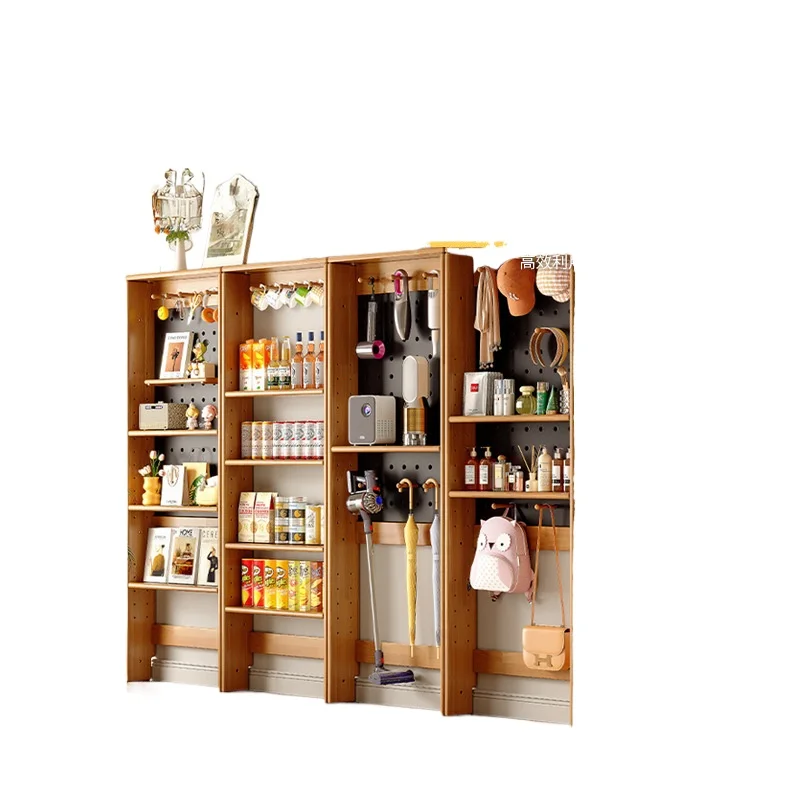 Solid wood hole board ultra-thin shelf sofa, rear shelf thin cabinet