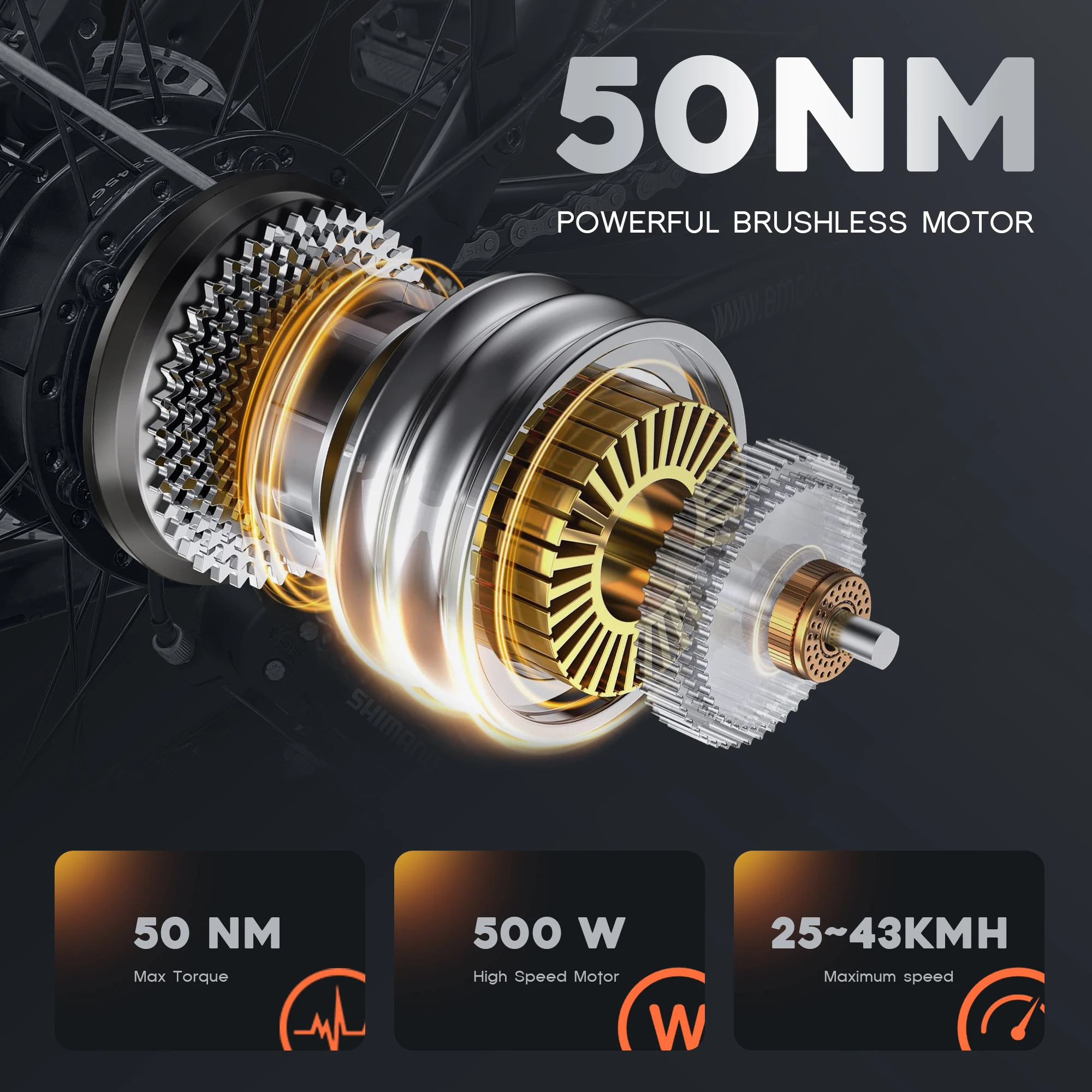 EMOKO EC27 500 واط موتور الكبار دراجة كهربائية 48V45AH بطارية مزدوجة قابلة للإزالة الفرامل الهيدروليكية E الدراجة 27.5 بوصة الإطارات دراجة كهربائية #4