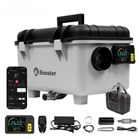 8KW Toolbox Diesel Air Heater 12V/24V/110-240V Bluetooth APP Constant Temp & Ventilation Mode Low Noise for RV Camping Garage