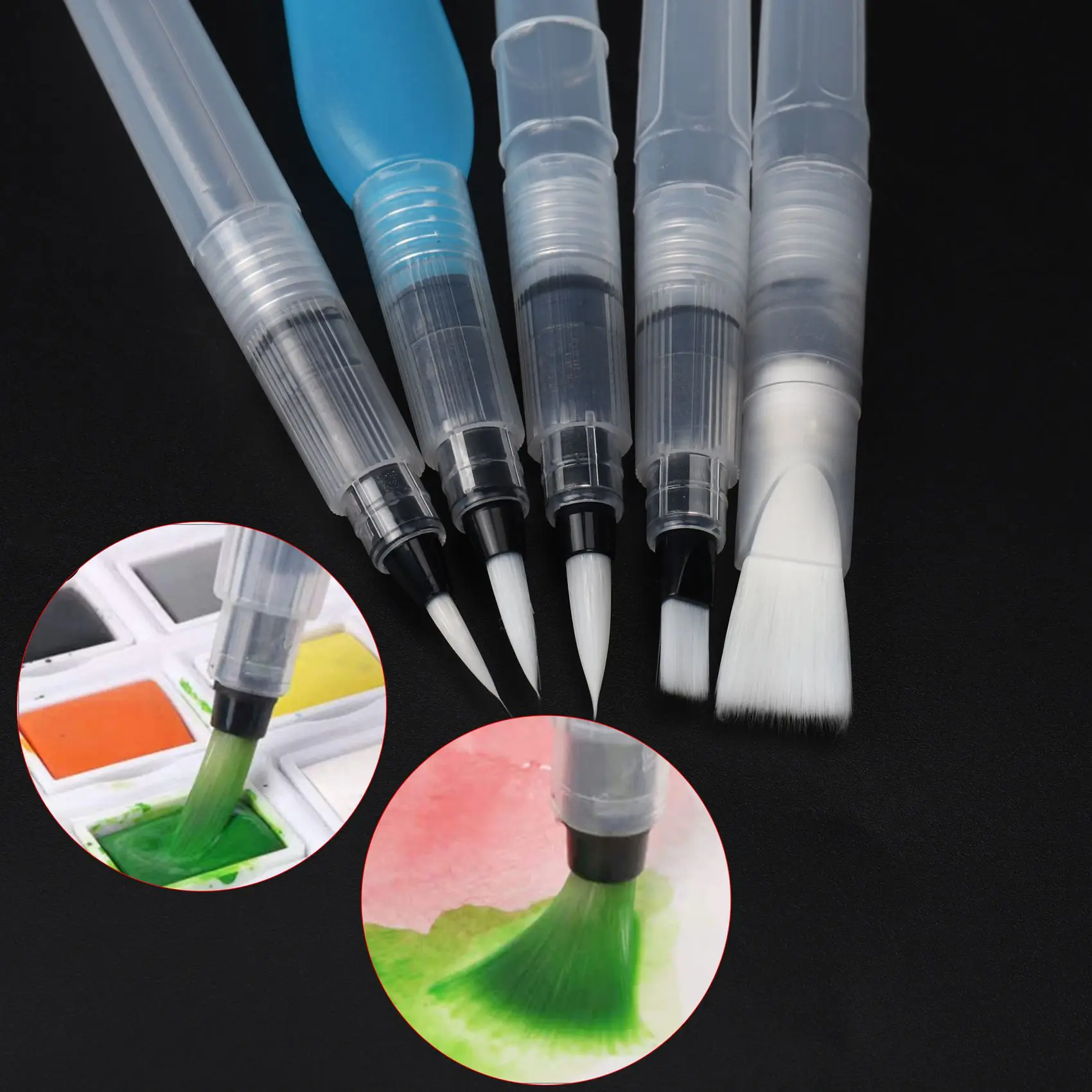Superior Watercolour Brush Pens Set,12 Pack Water Brush Pens Refillable Aqua Paint Brushes Ink And Water Brush Pens Art Supplies