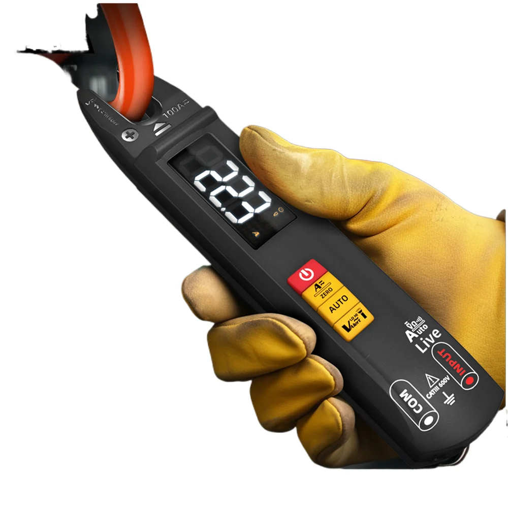 BSIDE NEW Digital Clamp Meter Fork AC 100A Smart Ammeter Pliers T-RMS Current Auto Multimeter Voltage Ohm Electrical Tester