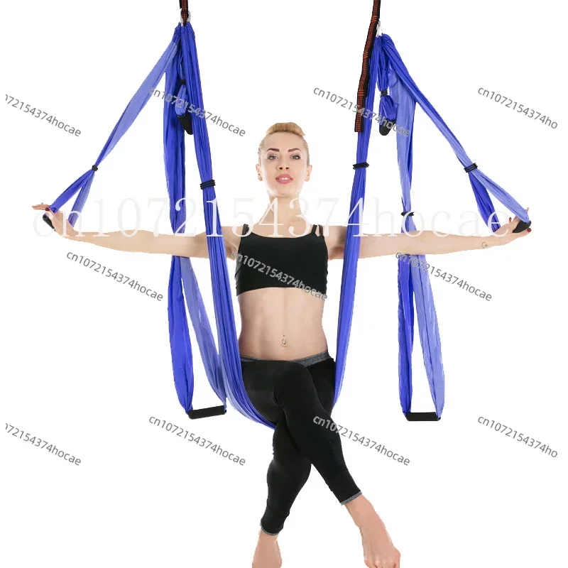 

6 Handles Aerial Yoga Hammock Flying Swing Anti-gravity Yoga Pilates Inversion Exercises Device Home GYM Hanging Belt 20 Colors