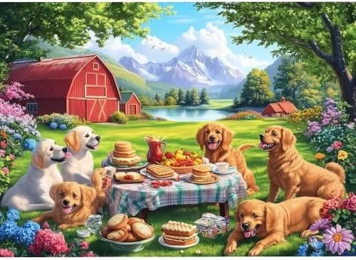 

Деревянная головоломка для пикника Puppy's, расслабляющий вызов, семейная игрушка премиум-качества, подарок на день рождения, домашний декор