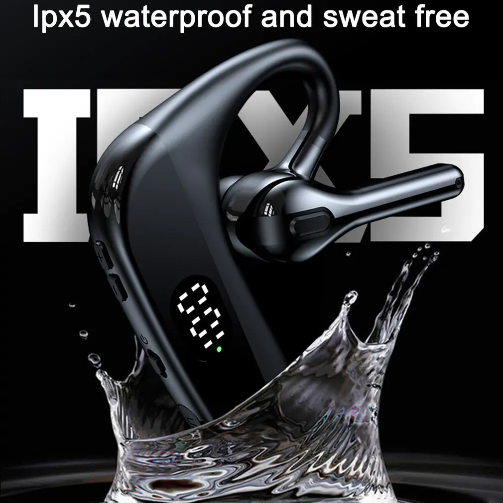 X3 auricolare singolo Display a LED Standby lungo Business auricolare bluetooth Wireless sport riduzione del rumore auricolari da gioco con microfono