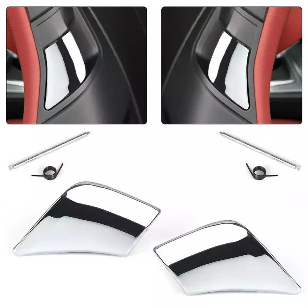 Car Interior Upgrade Car Seat Handle Down Handle Set Anti-Stain Material Chrome Silver Color Compatible With W207