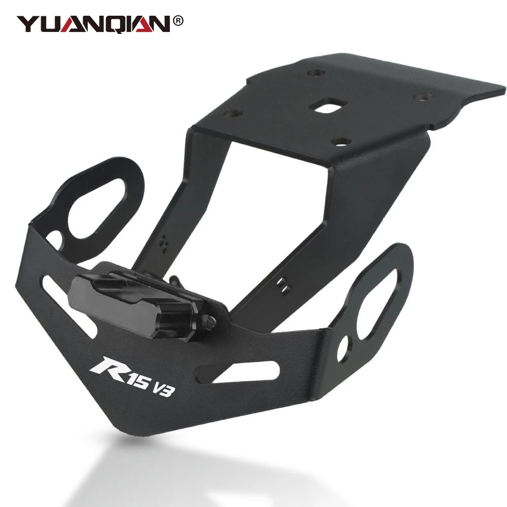 License Plate Holder LED Light FOR YAMAHA YZF R15 V3 2017 -2019 2020 2021 Motorcycle Tail Frame Bracket Rear Fender Eliminator