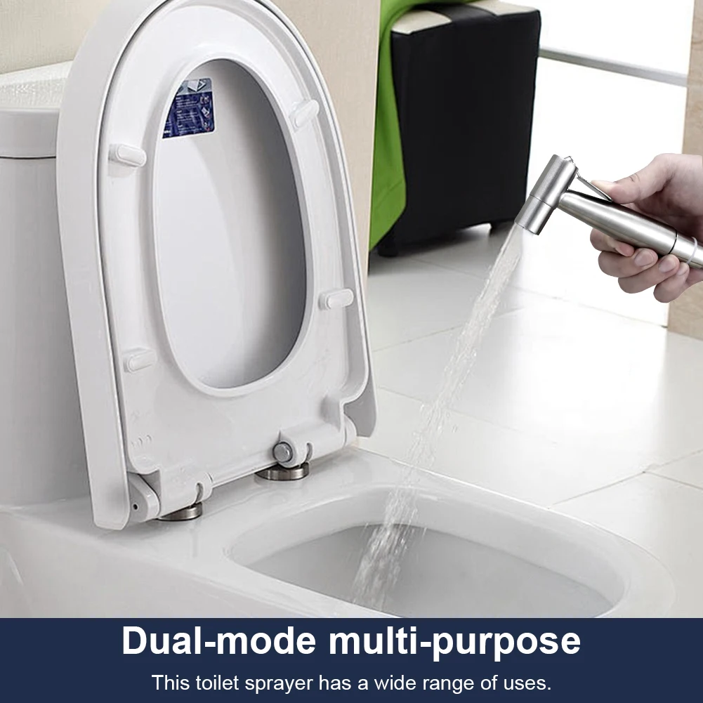 

Stainless Steel Bidet Hand Shower Wear Resist Hand Shower Holder Wash Bidet Faucet Spray Toilet Stainless Steel Spray Gun Set