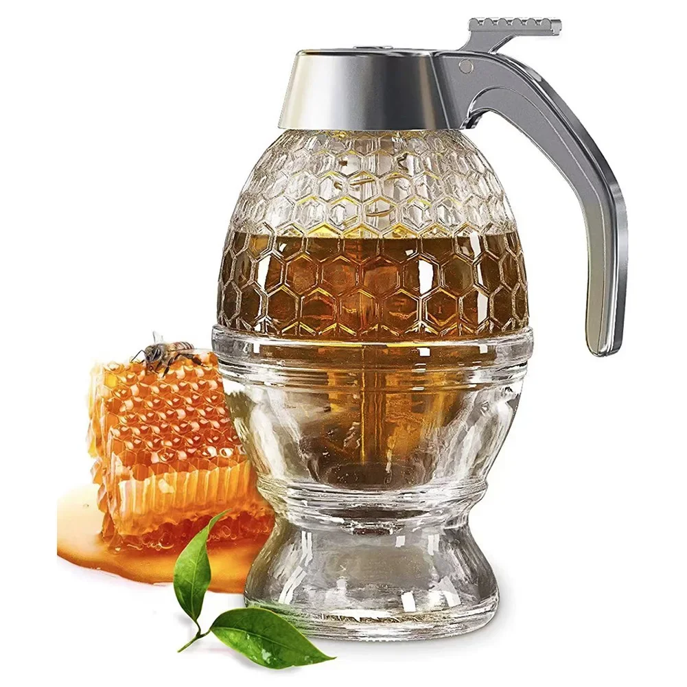 Acrylic Honey Dispenser Extruder Juice Dispenser Bottle Jar Honeypot Honey Syrup Dispenser Press Type Lower Spear Storage Tank