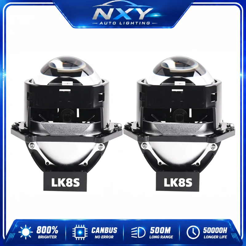 Led Headlight H4 Hi Lo 120W - Lampu Proyektor LED Bi-Matrix Persegi 3