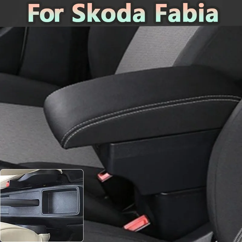 

For Skoda Fabia Armrest For Skoda Fabia 3 III Combi 2015-2021 Car Armrest box Retrofit parts Storage box car accessorie