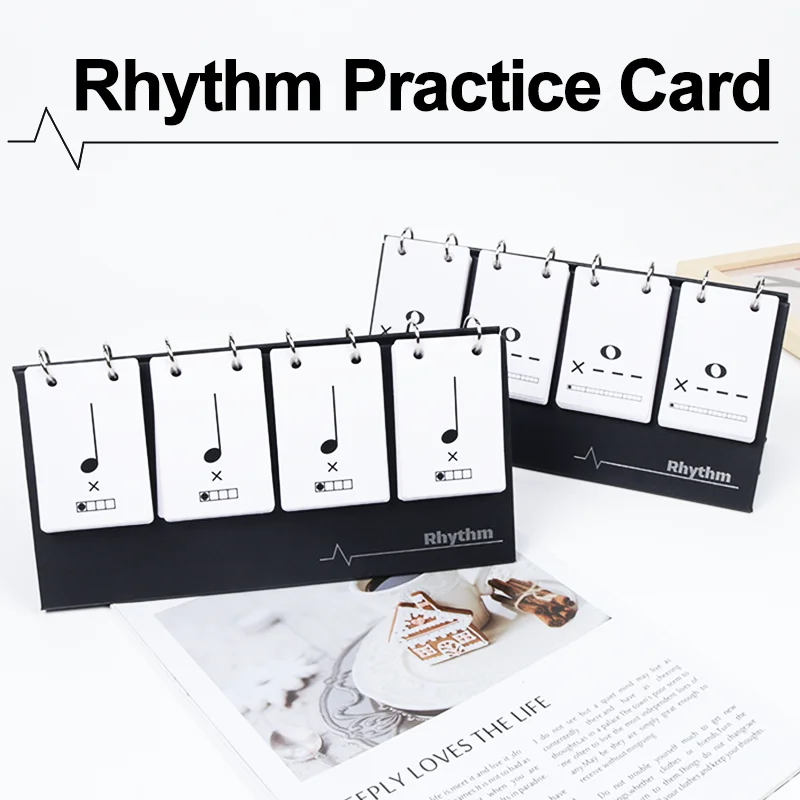 Rhythm Practice Card Visual Card Note Portable Training Flashcard Music Teaching Props For Piano Drum Guitar Beginners