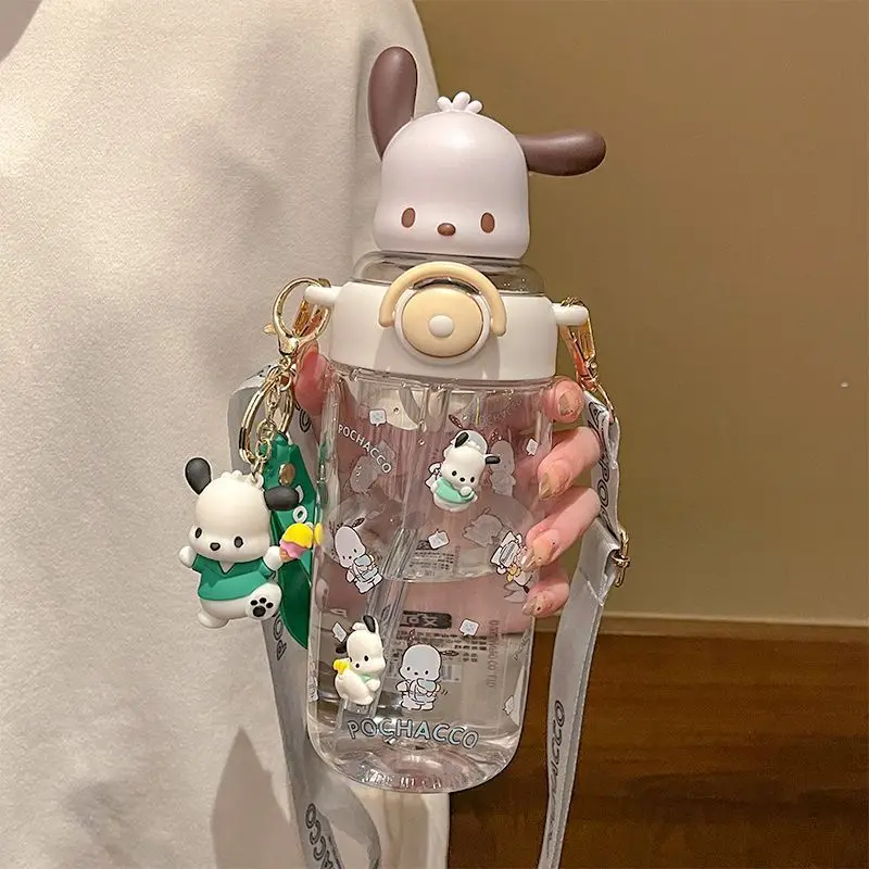 2024 New Sanrio Hello Kitty Water Cup Outing High-Looking Straw Cup Portable Drinking Water Summer Beach Kettle Children's Gifts