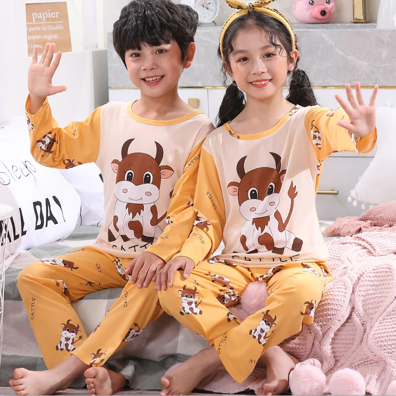 Summer Children Pajamas Girl Sets Kid Pyjamas Boy Cartoon Homewear Pajamas Set Boy Outfits Child Pyjama