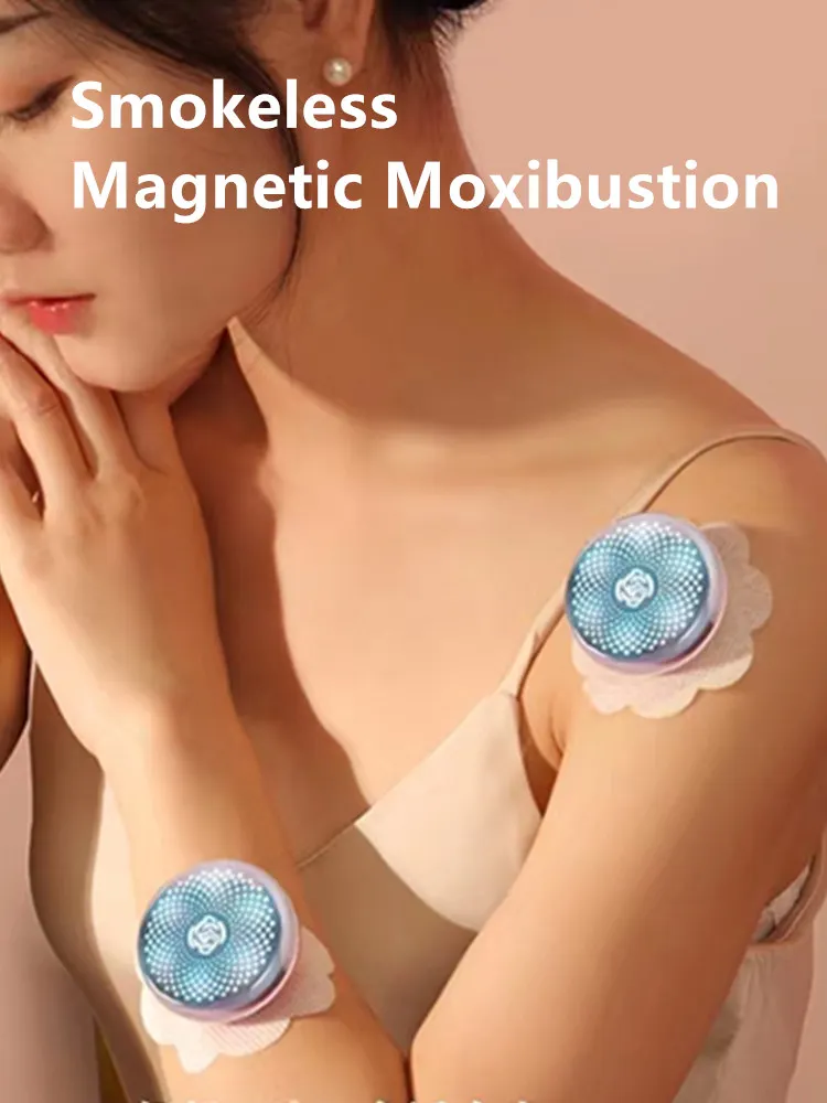 Electric Smokeless Moxibustion Device Neck Shoulder Heated MoxaTherapy Herbal Medicine Acupoint Massage Body Relaxation Massager