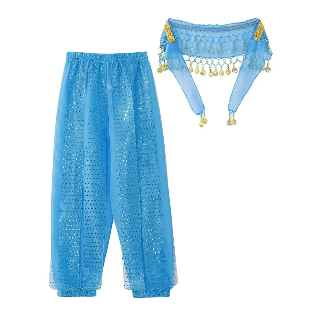 

Carnival Party Girls Belly Dancing Pants Oriental Loose Chiffon Trousers Arabic Belly Dance Accessories Carnival Shiny Pants