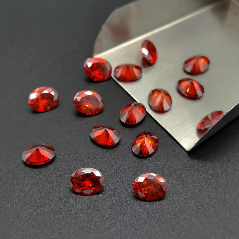 Brillant geschliffene 13x18mm ovale rote Labor-Rubin-Edelsteine Granat DIY Schmuck VVS Edelstein für DIY Schmuckherstellung – Detail 6