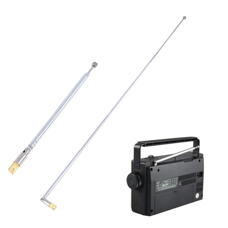 

1 шт. 37 см 5-секционная телескопическая универсальная Антенна AM FM-радио из нержавеющей стали
