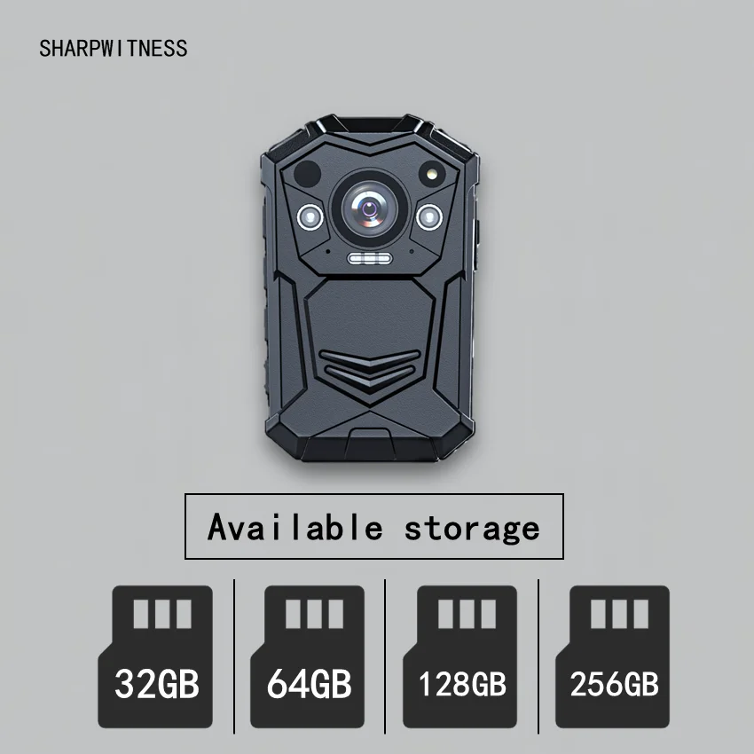 SHARPWITNESS 1440P Body Camera 14 Hours Battery Life GPS Tagging with 2 Inch Screen and Charging Base Mini Body Camera