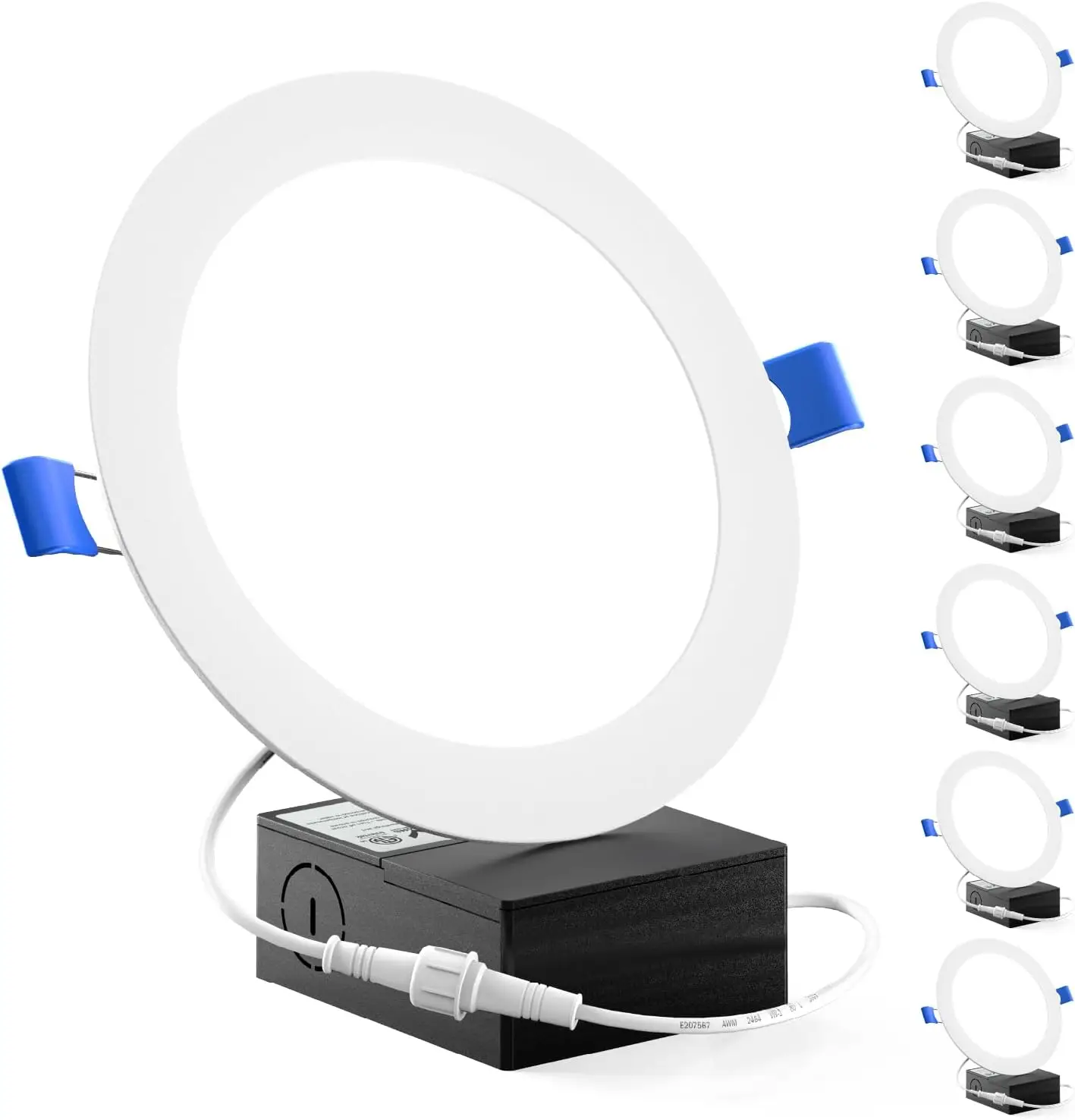 

Набор из 6 ультратонких светодиодных встраиваемых потолочных светильников, 6000K дневной свет, с регулировкой яркости, 14 Вт, без корпуса, с распределительной коробкой