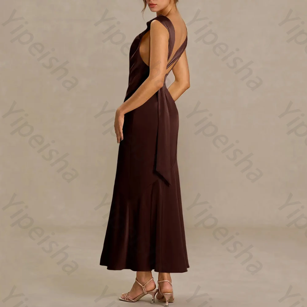 Seksowne sukienki wieczorowe bez pleców i rękawów, eleganckie, długie suknie celebrytów, wykwintne, wysokiej jakości suknie na studniówkę i przyjęcia, damskie, szyte na miarę.