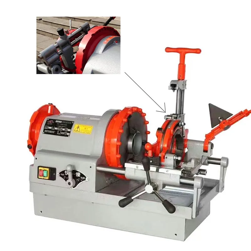 Professional Plumbing Tool 750w Portable Automatic Electric Pipe Threading Machine