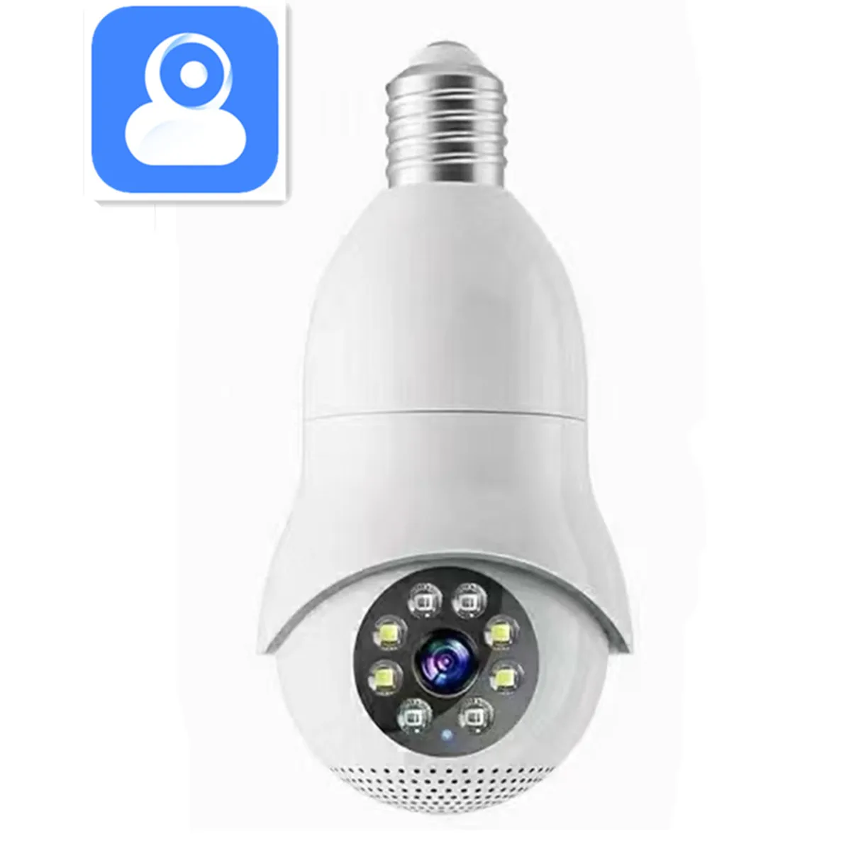 2MP 1080P YILOT APP Wireless PTZ IP Dome Camera E27 Lamp Head Socket Home Security CCTV Intercom Baby Monitor