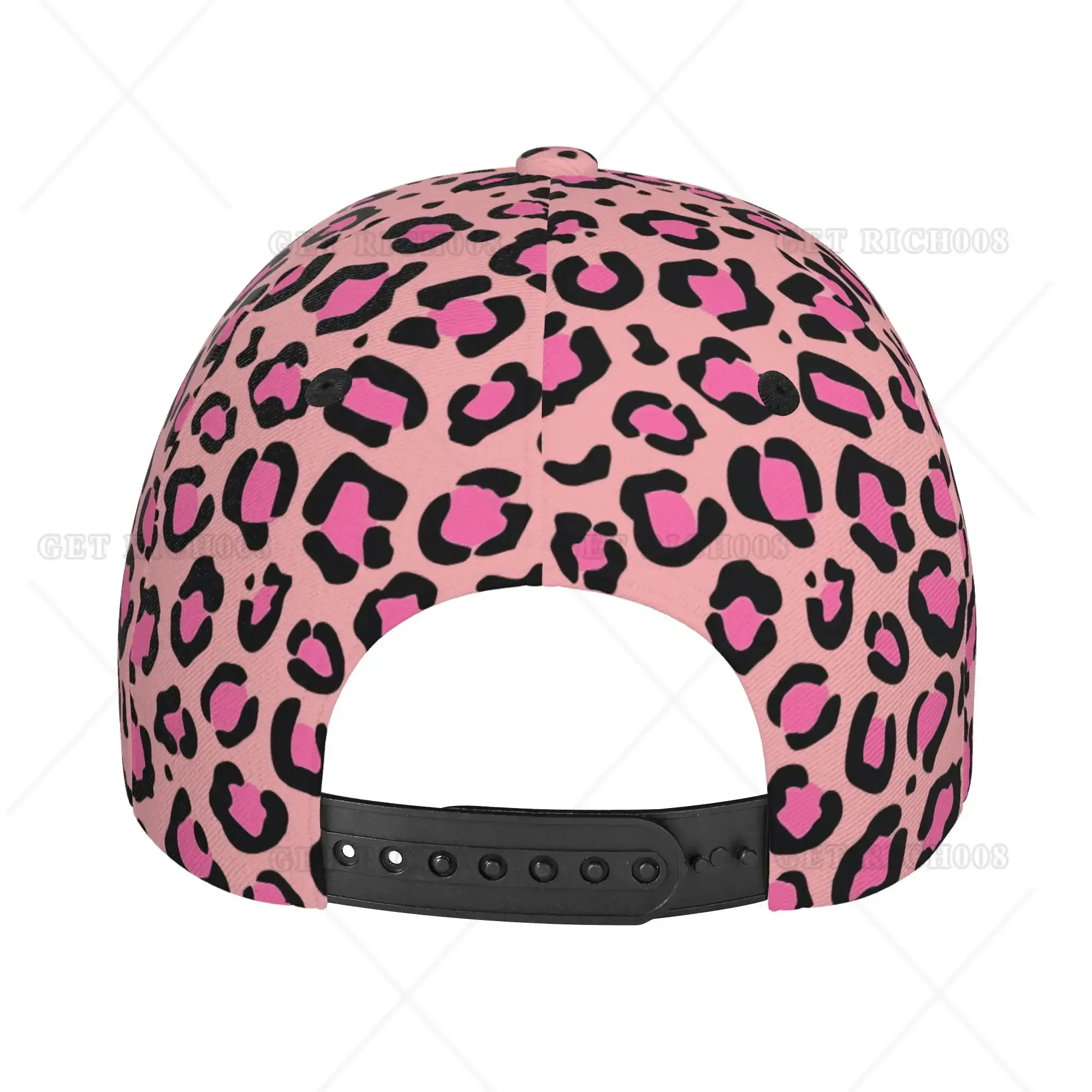 Pink Cute Leopard Sexy Baseball Cap Trucker Hat for Women Teens Adjustable Golf Hat for Sports Travel Shopping One Size Print