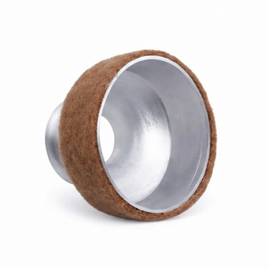 Professional Soprano Saxophone Mute for Acoustic Purity Narrow Tone Hard Aluminum Brown Silver 7x7x4cm Metal Sax Sound Dampener