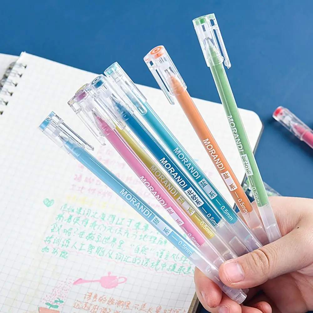 9Colors/Set Quick Drying Hand Accounting Pen Set Large-capacity Writing Tools Mark Pens Multi-color Highlighter Stationery