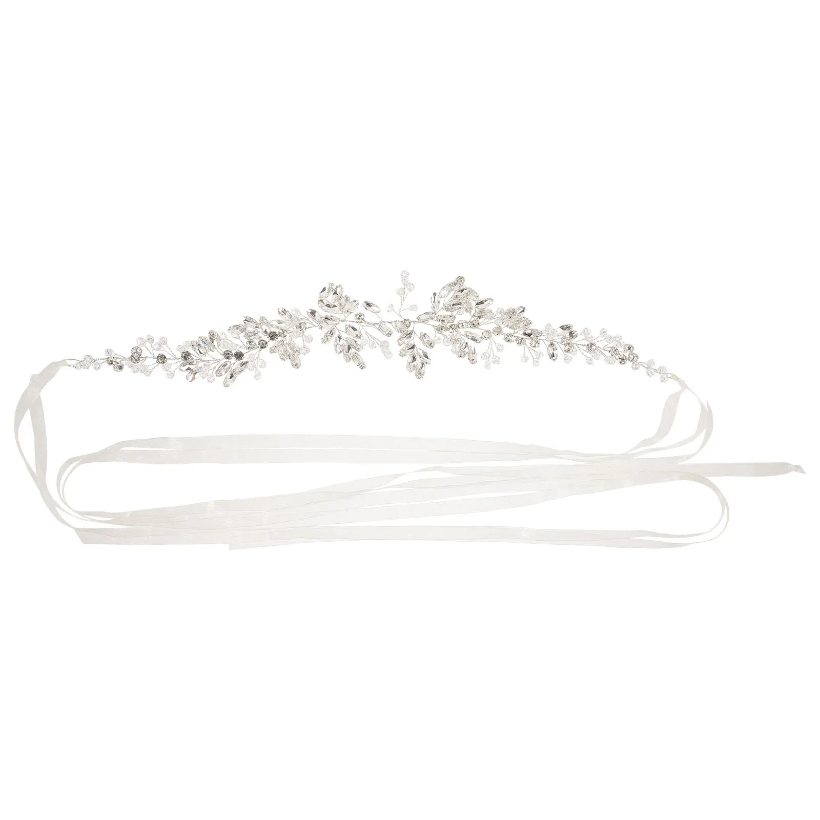 Luxurious Crystal Bride Belt Silk Wedding Dress Waistband Bridal Sash Elegant Bridal Waist Chain for Wedding Photo Party