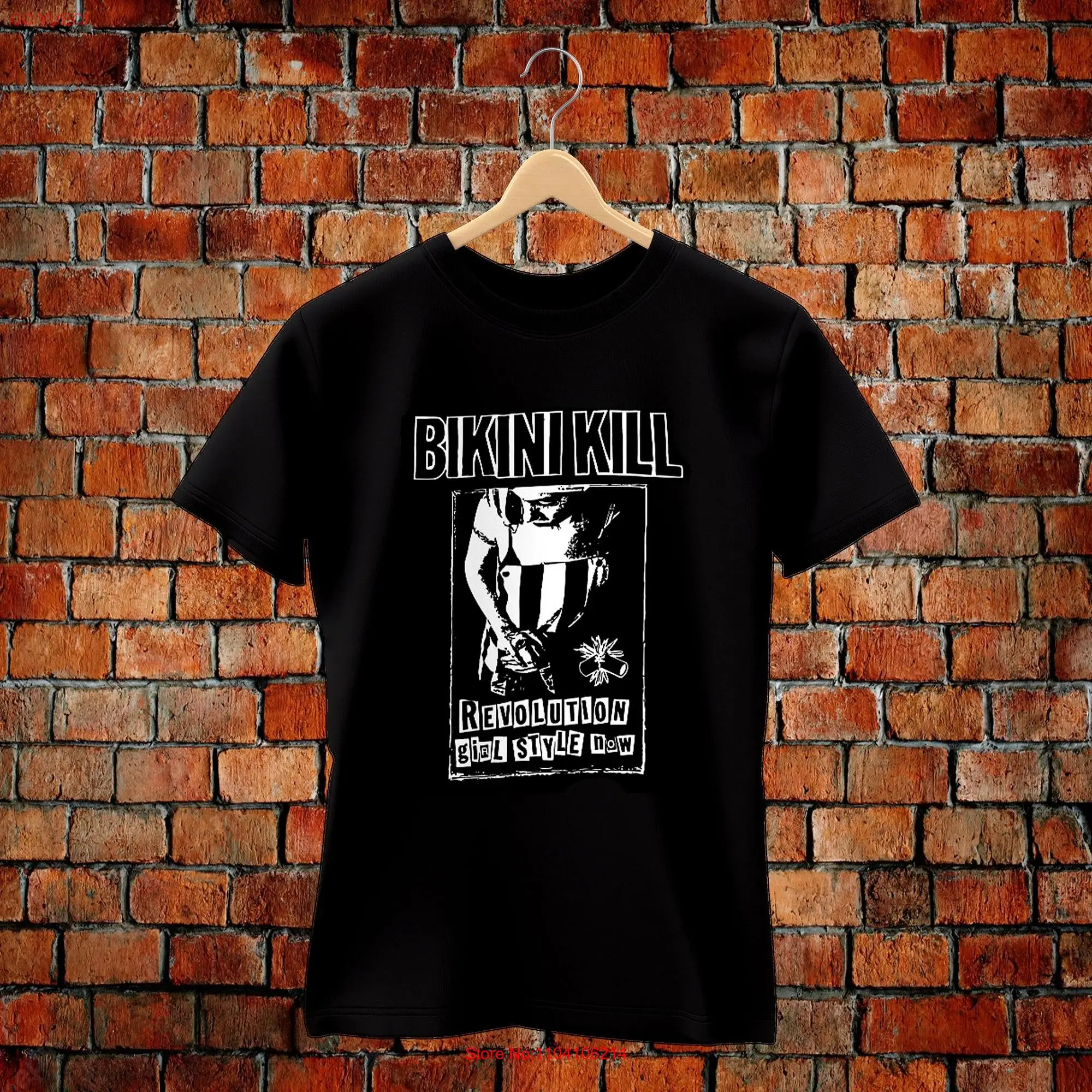 Bikini Kill T shirt pin long or short sleeves