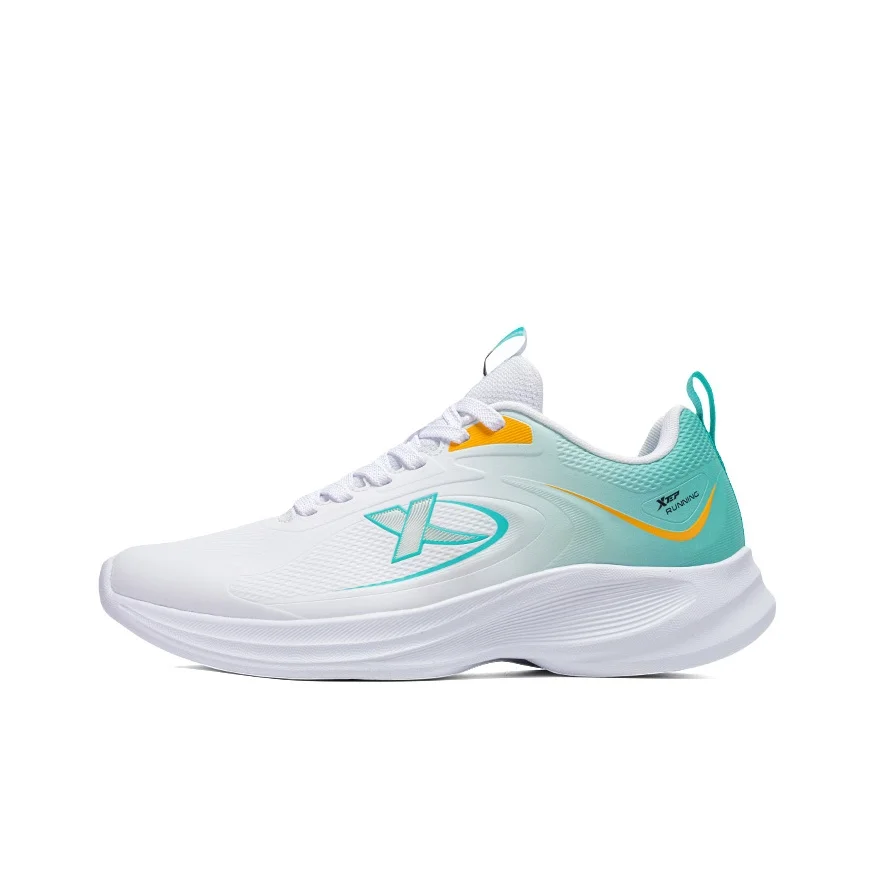 XTEP Cushioning Abrasion Resistant Breathable Low top Running Shoes Men's White Green 876119110051/