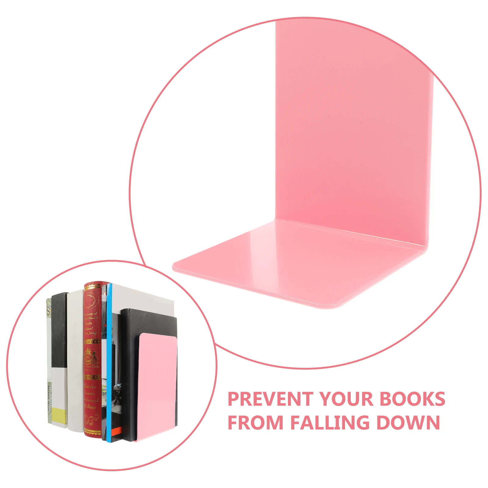 

2 Pcs Pink PP for Desk Shelves Decorative Office Accessories Multi function Organizer Study Book Holders