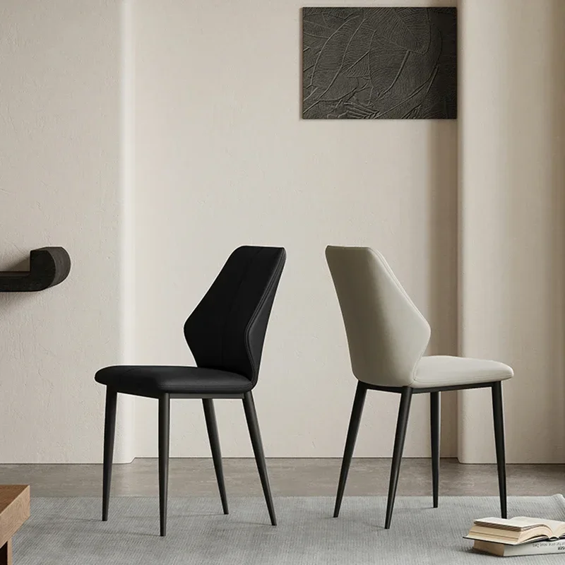 Silla De Comedor moderna y sencilla, respaldo De diseño De cuero PU nórdico, silla De Comedor reclinable, muebles para el hogar, Sillas De Comedor FYDC