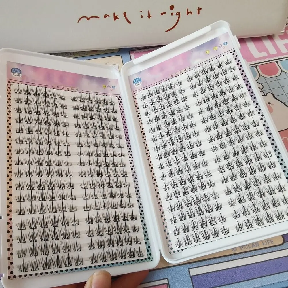 แฟชั่น 32 แถว 3D ขนตาปลอมธรรมชาติ Curl Fluffy Lash Cluster Manga Eye DIY Eyelashes Extension อุปกรณ์แต่งหน้า