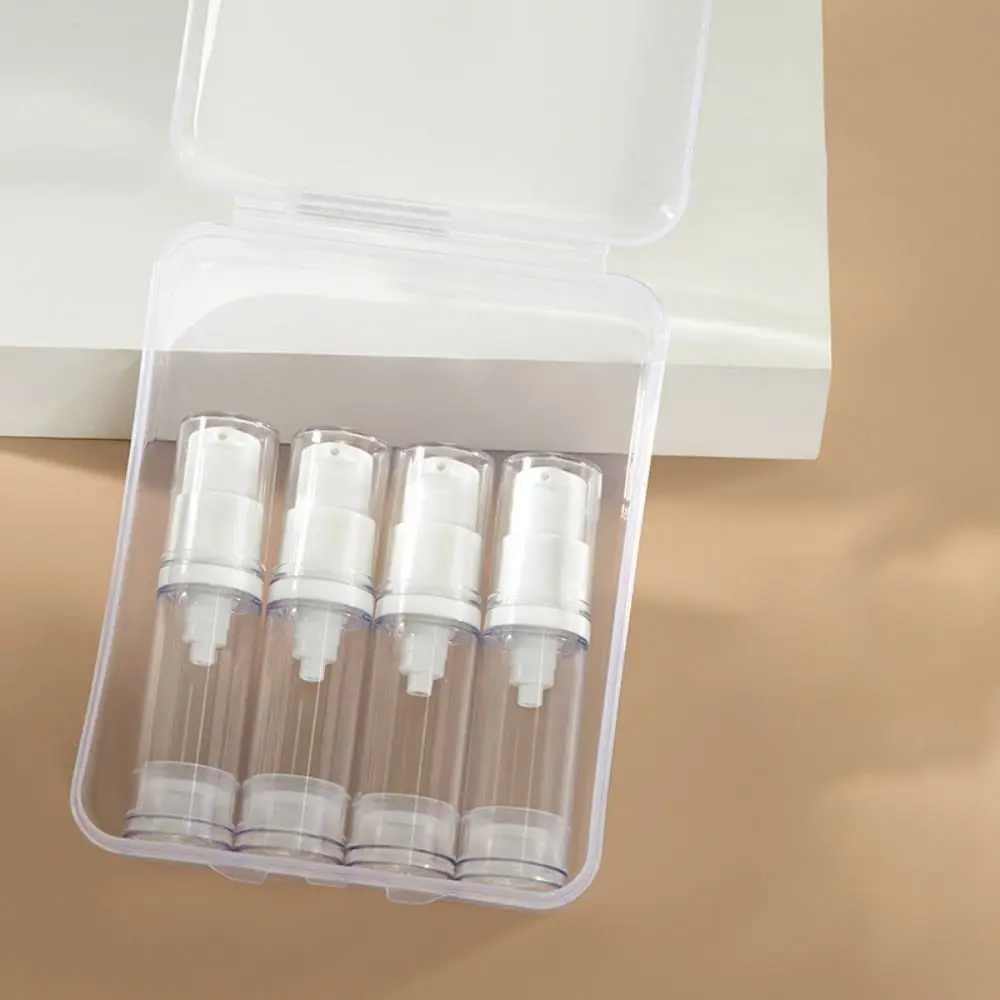 

3/4Pcs Refillable Travel Refillable Bottle Set Empty Clear Lotion Pump Bottles Airless Labels Cosmetic Container Travel