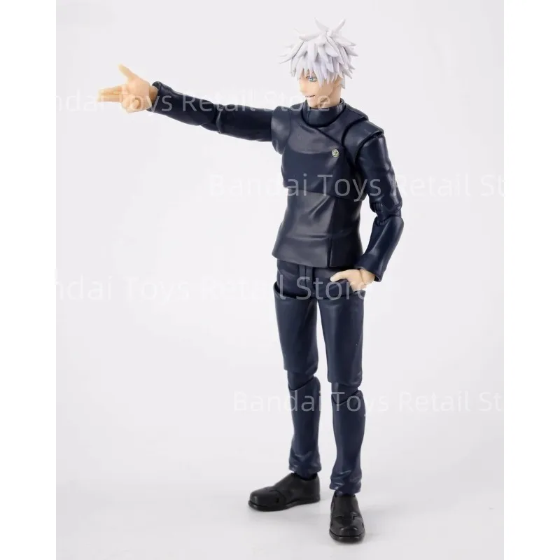 متوفر في المخزون بانداي S.H.Figuarts SHF SATORU GOJO طوكيو Jujutsu المدرسة الثانوية أطقم منمذجة أنيمي عمل مقاتلة الانتهاء نموذج هدية