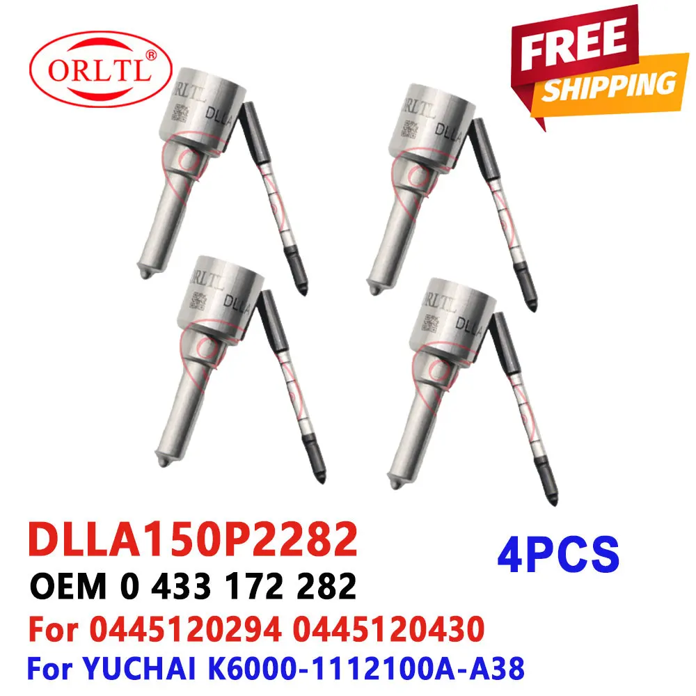 

4 PCS New DLLA150P2282 Nozzle DLL15P2282 Auto Parts DLLA 150P 2282 Nozzle 0 433 172 282 For Injector 0445120430 0445120294