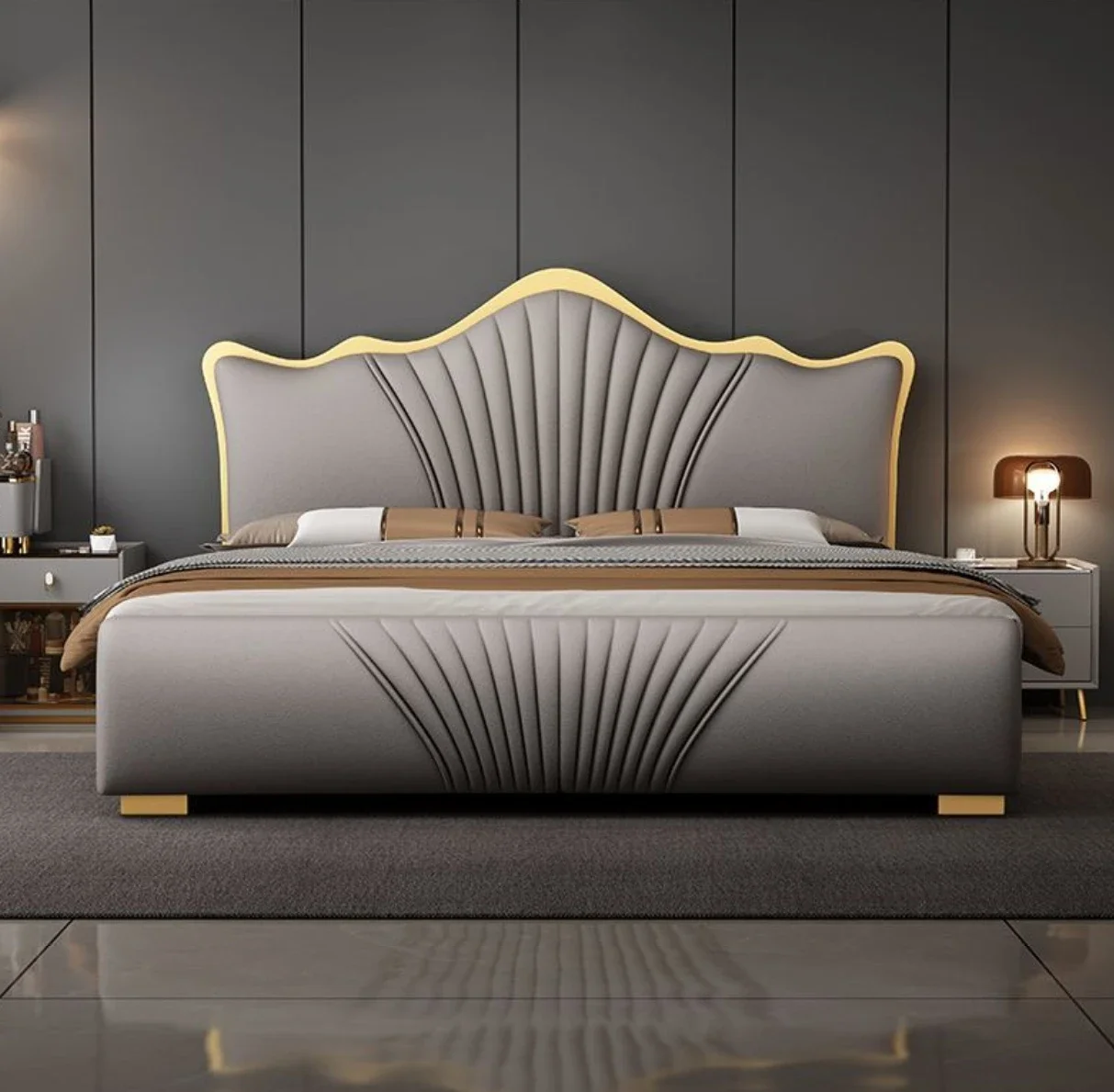 

#For Modern European Upholstered Bedroom Set Sales Factory Supplier High Quality King Bed Full Size