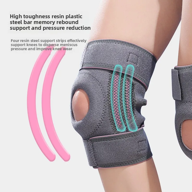 Upgraded Open Mountaineering Knee Pads Patella Strap Spring Nylon Straps Sports Knee Pads Jump Rope Protective Gear