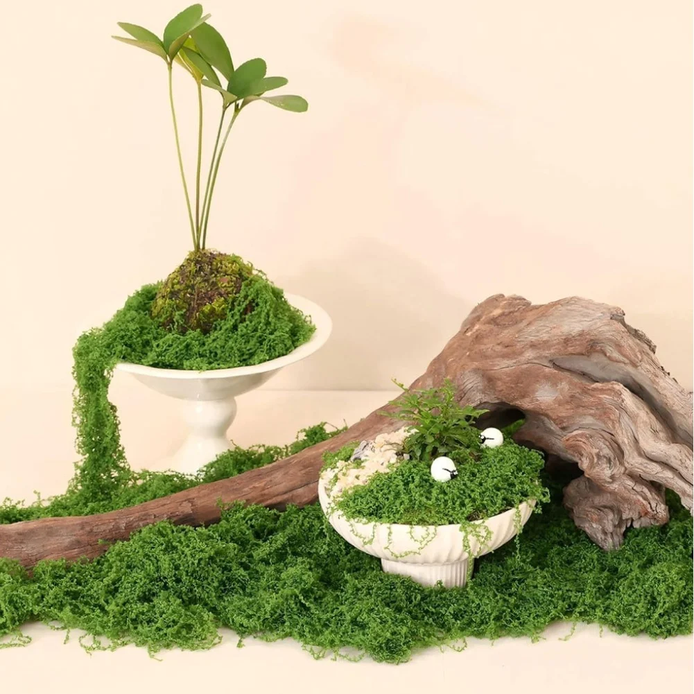 Artificial Moss Dark Green Plastic Fake Greenery For Home Wedding Office Garden Decor Landscaping Faux Plants DIY Craft Arrangem