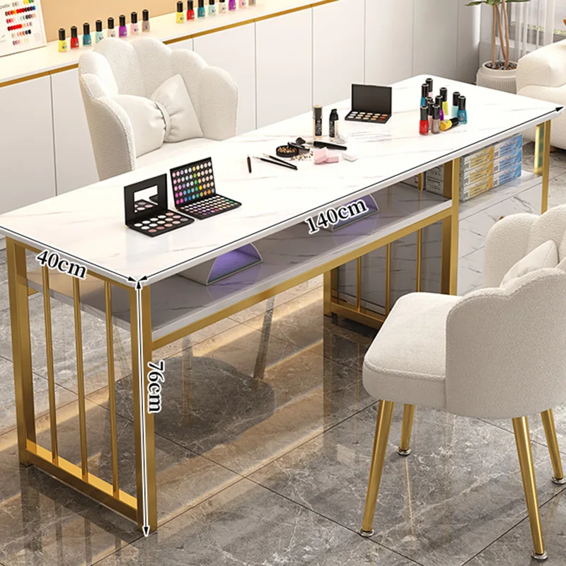 Unique Trendy Nail Tables Nordic Aesthetic High Desk Show Beauty Nail Tables Craft Entertainment Mesa Manicura Salon Furniture