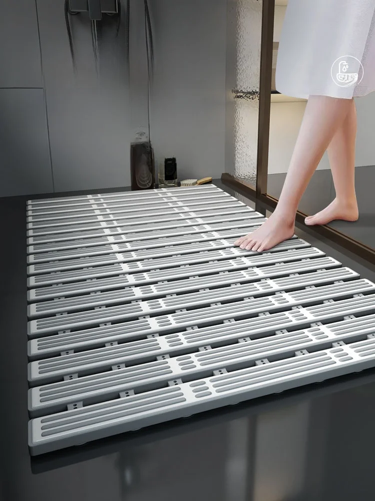 

Non-Slip Batoom Mat Home Batoom ower Room Anti-Fall Foot Pad Bath TPE Mat l Rubber Stripe Pattern Simple Sle