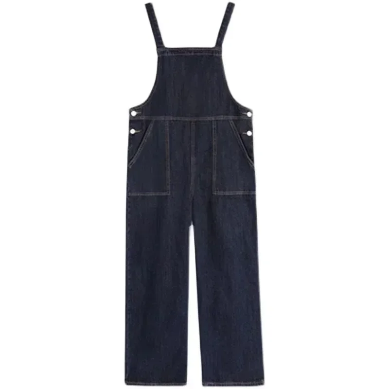 

Women Jeans Overalls Denim Jumpsuits Wide Leg Pants Solid Washing Ankle Length One Piece High Waist Pockets Streetwear 2025